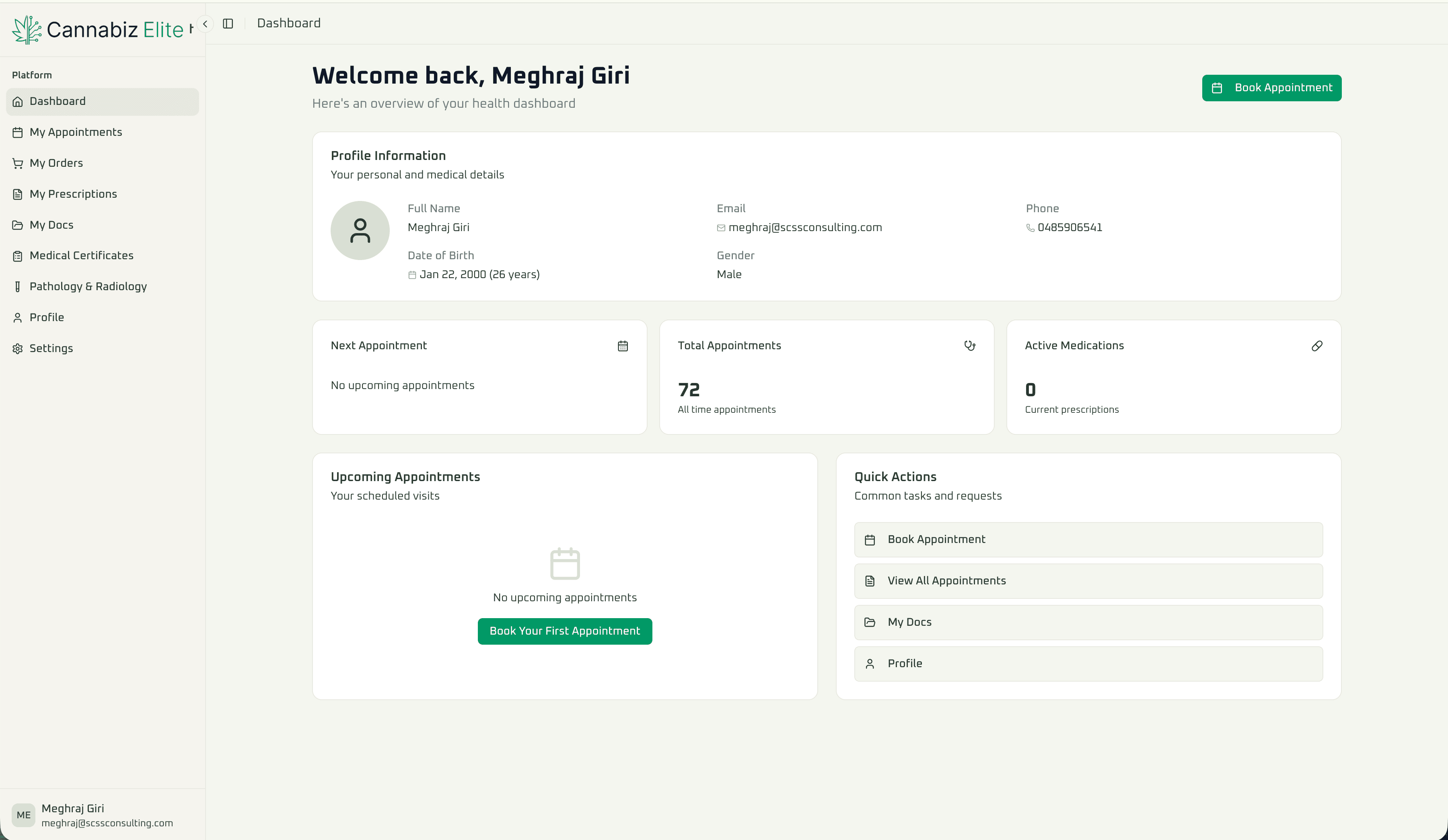 Clinic Management System - Cannabiz Elite (Australia) screenshot 1