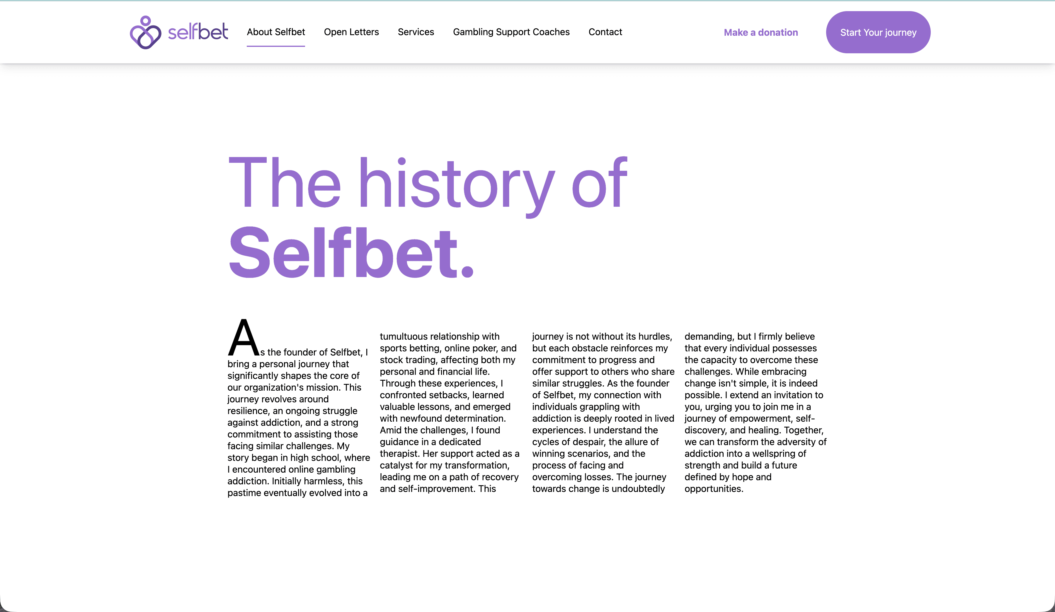Selfbet — Recovery Non-profit screenshot 2
