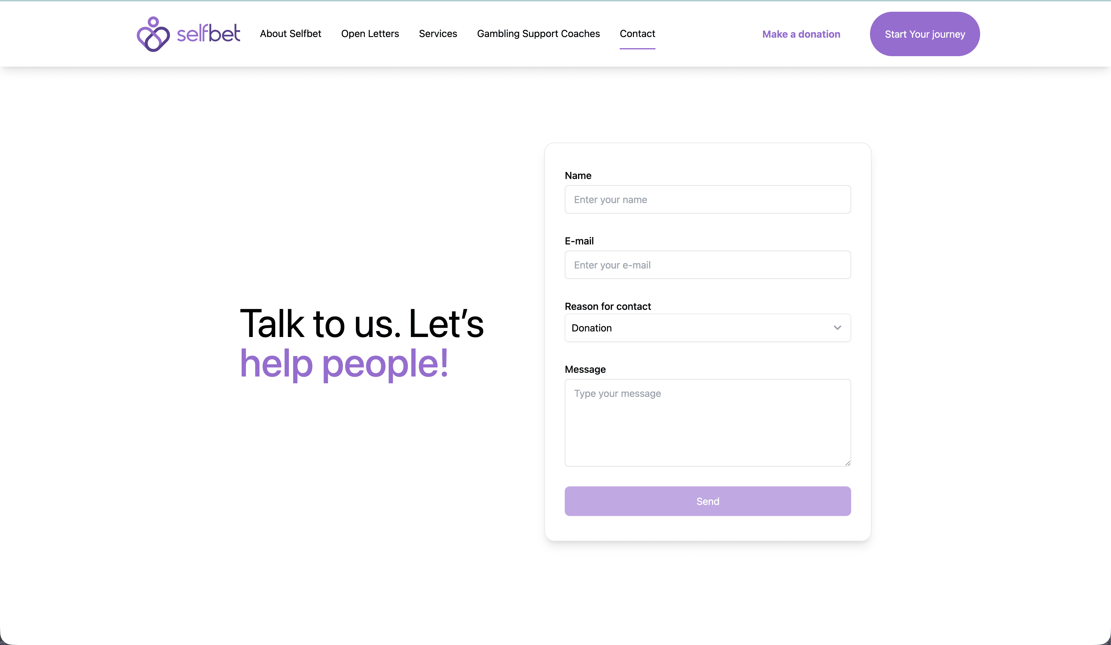 Selfbet — Recovery Non-profit screenshot 5