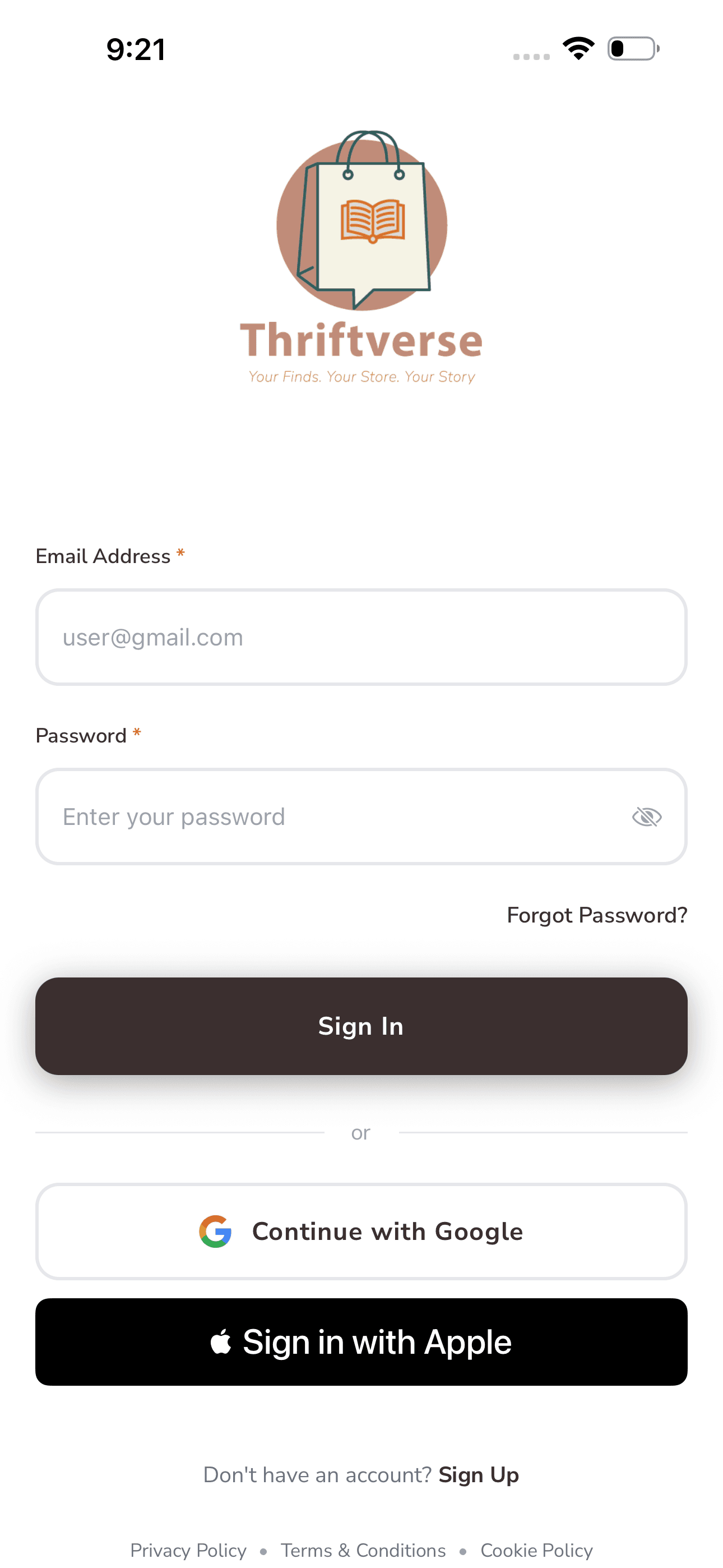 React Native E-commerce App - Thriftverse screenshot 1