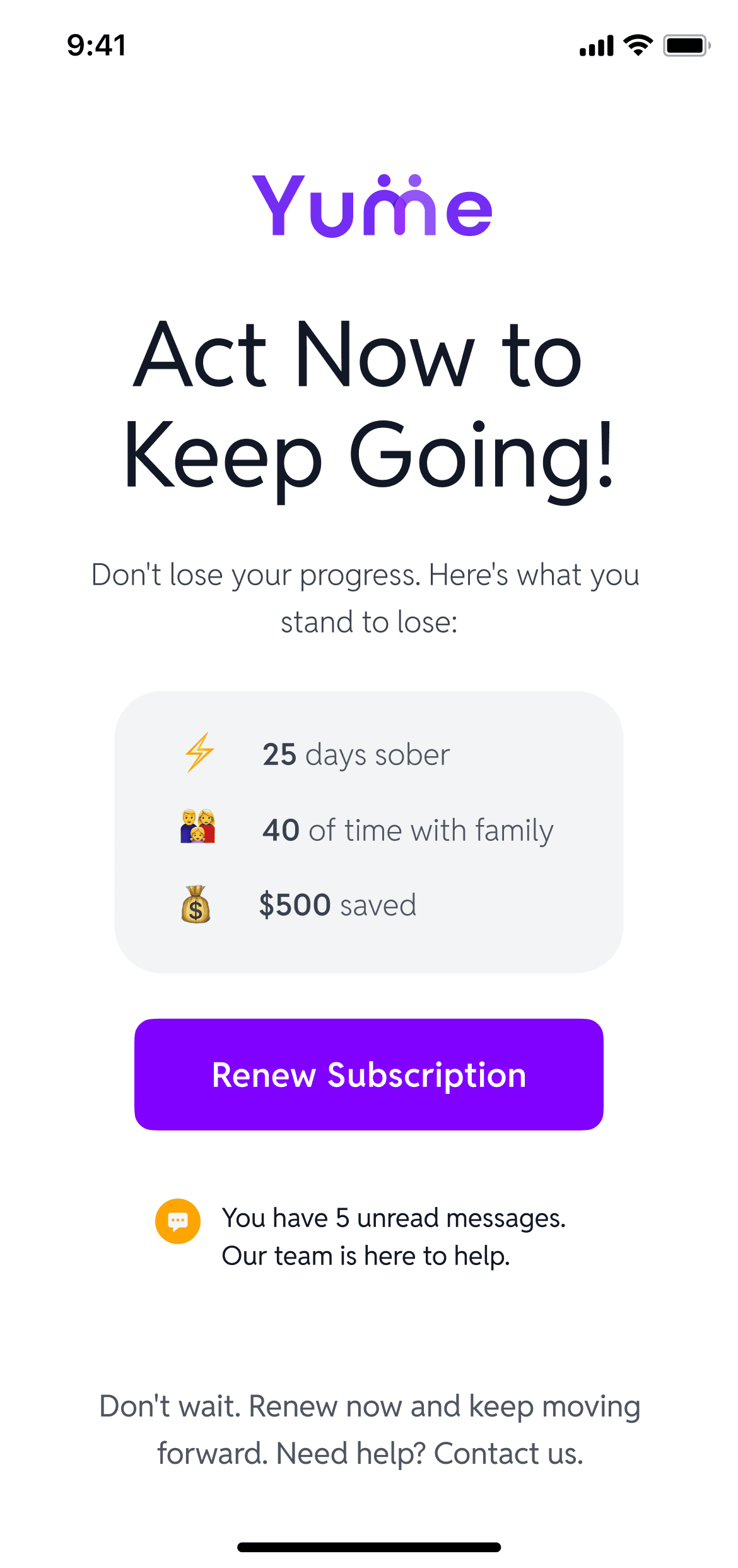 Gambling Recovery App - Yume screenshot 3